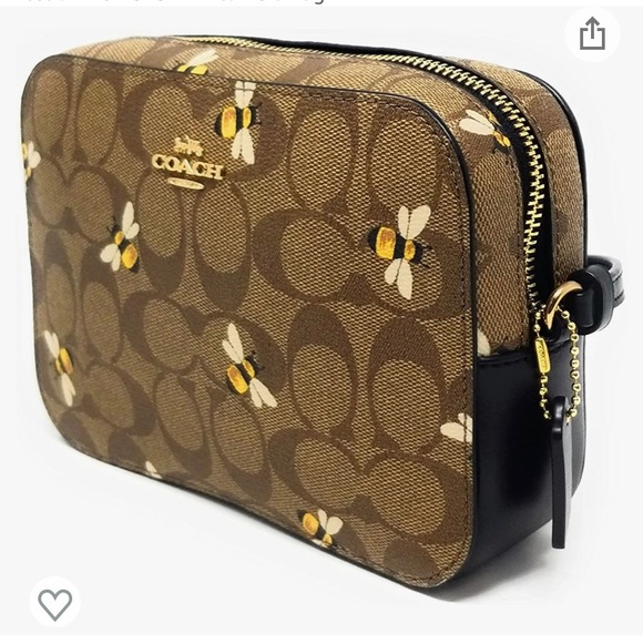 Coach Handbags - Coach Mini Camera Bag Monogram Bee Print
